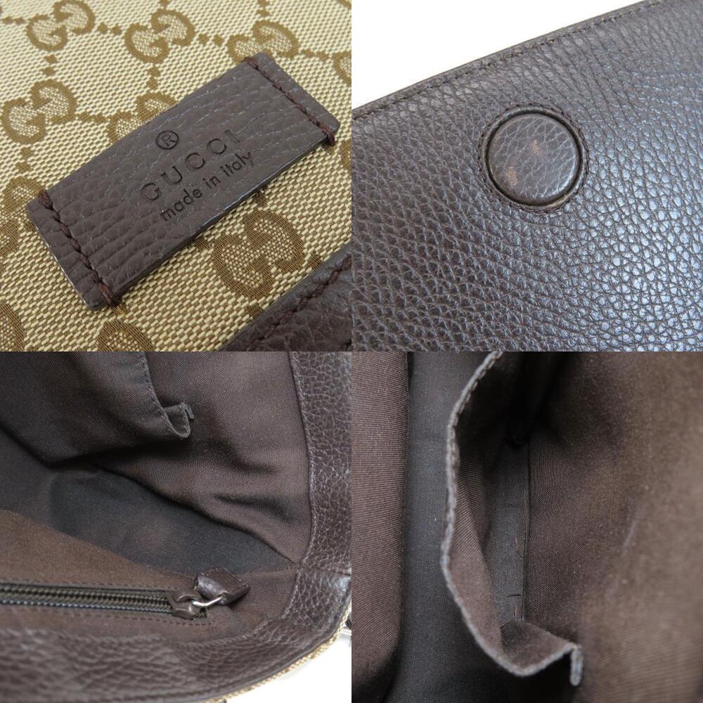 Gucci GG leather Messenger Canvas Bag beige brown monogram - Picture 5 of 11